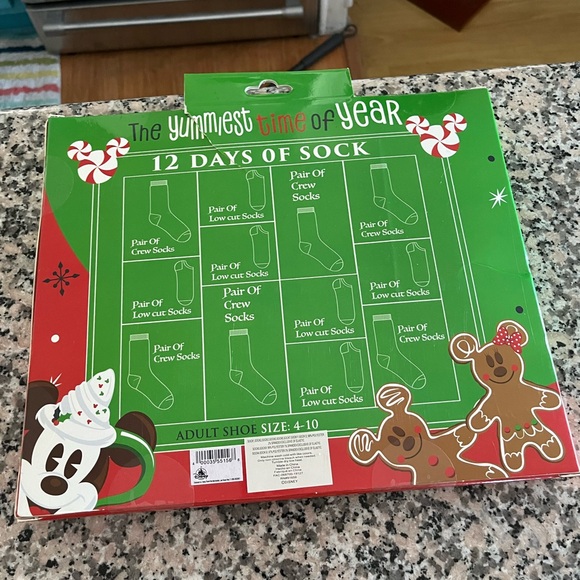 Disney parks sock advent calendar Christmas treat designs - Picture 2 of 2
